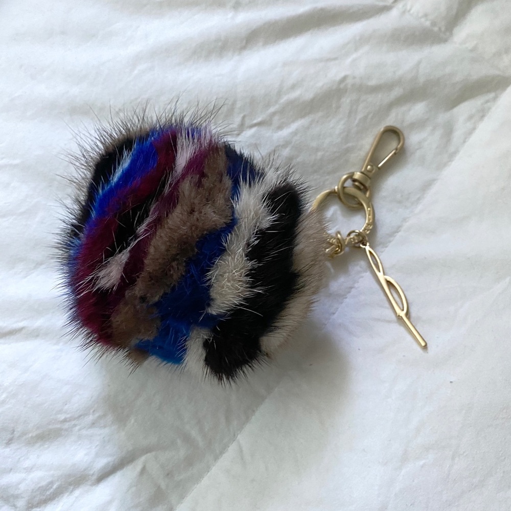 Fur Pom keychain